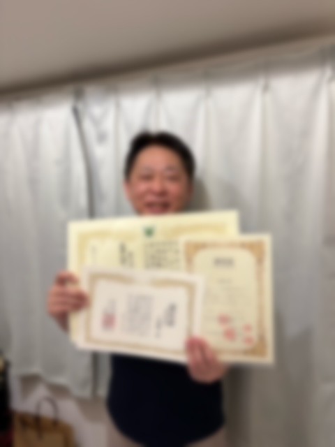 上田さん認定証書